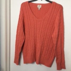 (NEW) St. Johns Bay - Peach V-Neck Long Sleeve Sweater - Size 3X